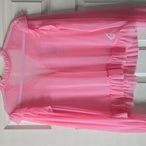 Sexy pink mesh top MONKI Medium